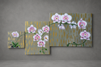 Orchids in Gold Dust painting set